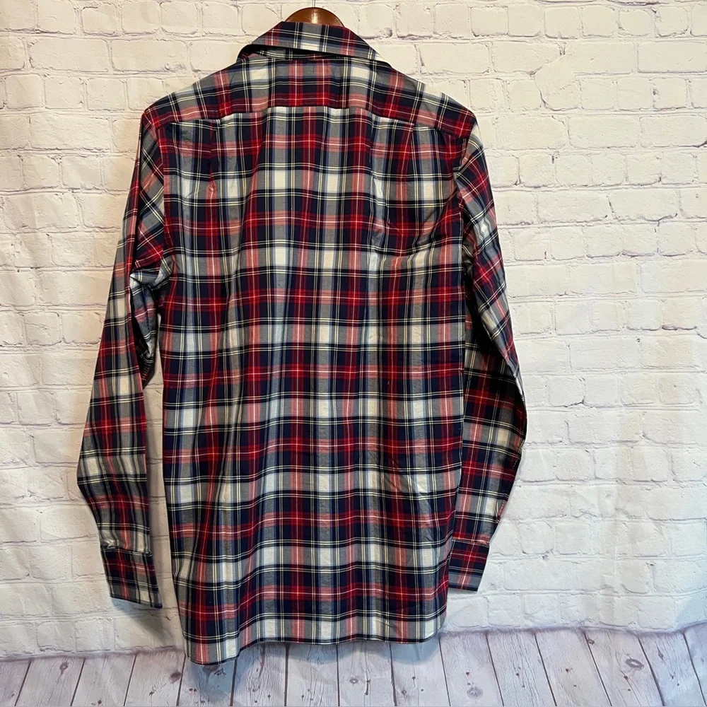 J. Crew Ludlow Men's Red and Blue Plaid Shirt